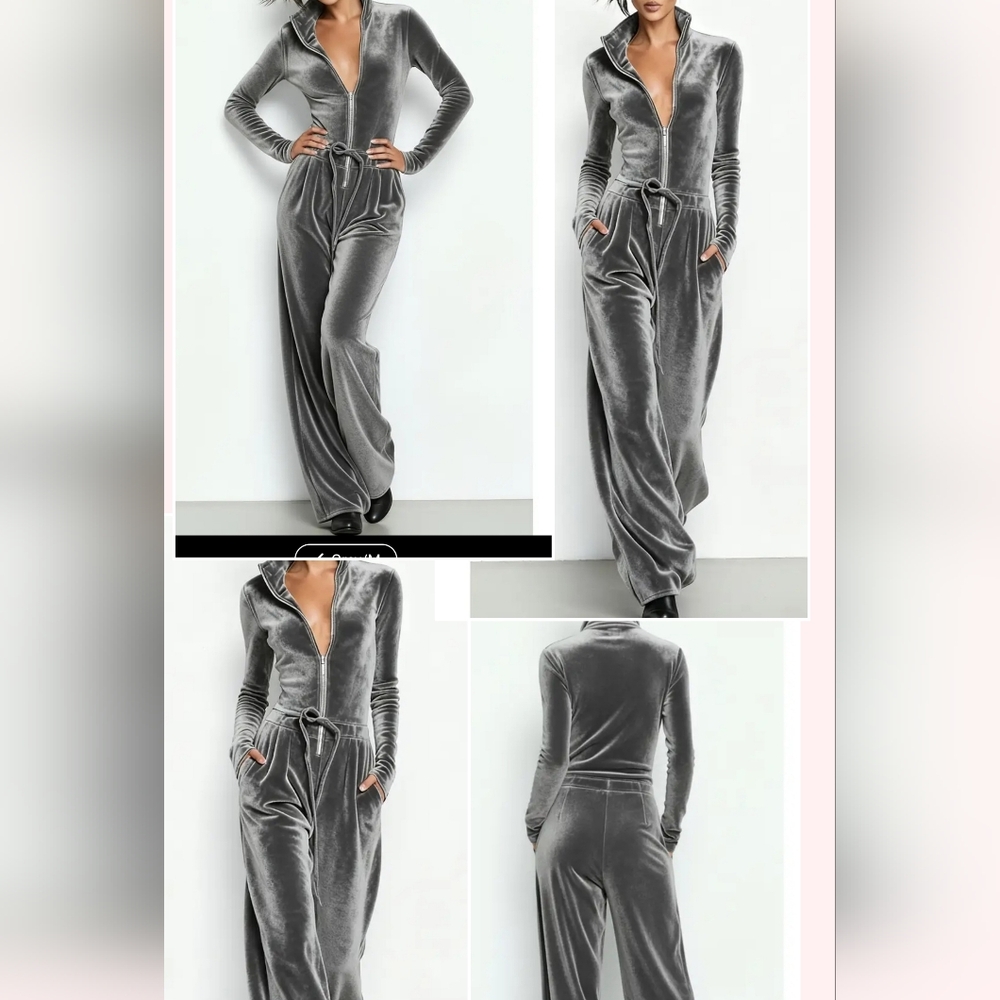 Elegant Gray Jumpsuit